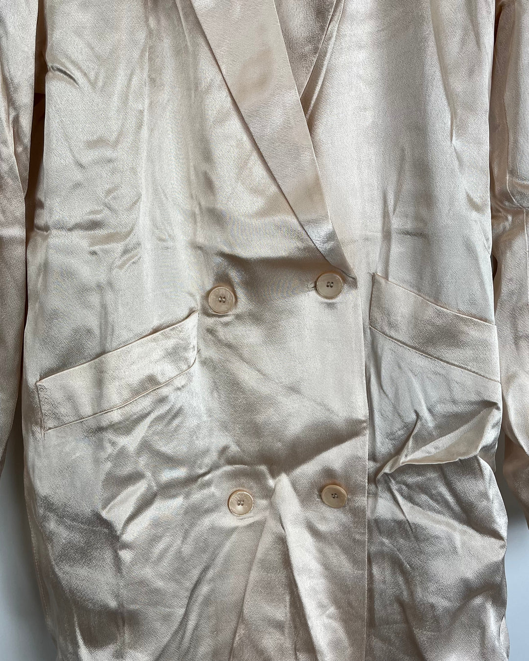 Champagne Satin Blazer - Size 4/6