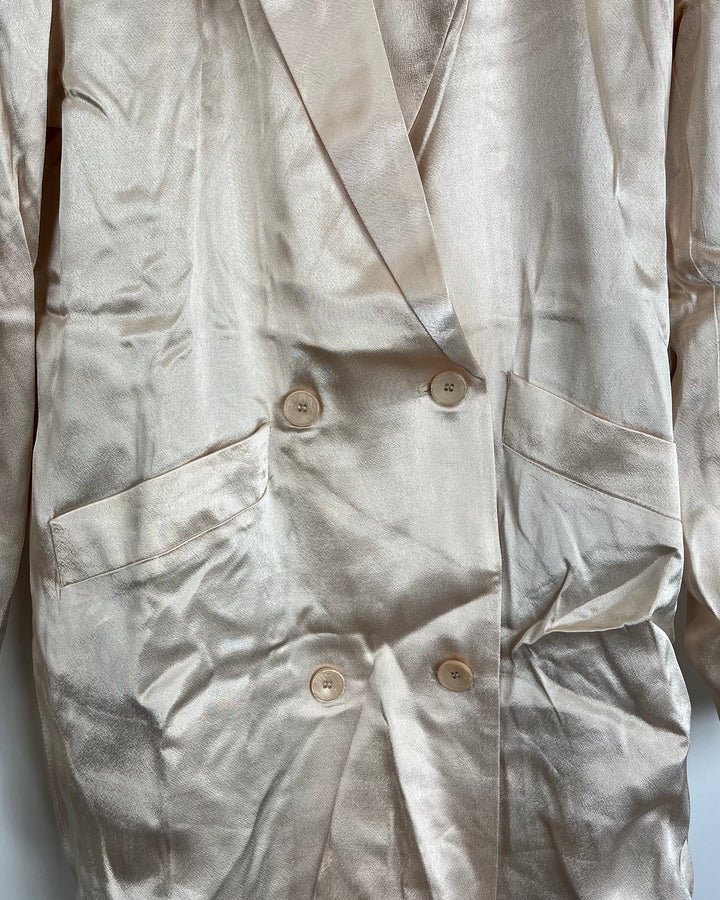 Champagne Satin Blazer - Size 4/6