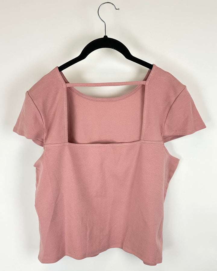 Pink Cap Sleeve Top - Extra Large