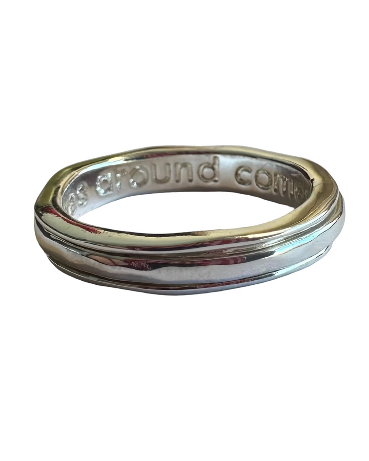 Silver "What Goes Around" Ring - Size 7.5