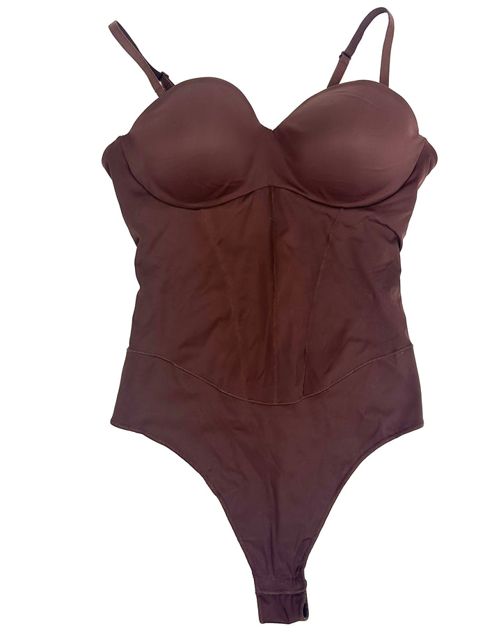 Brown Underwire Shapewear Bodysuit - Medium
