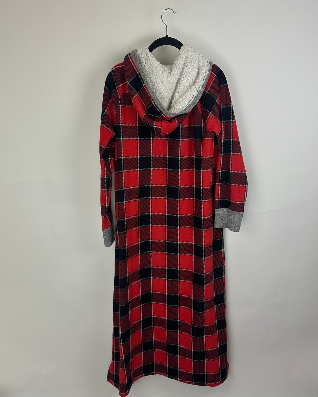 Red And Black Plaid Fleece Nightgown - Size 6/8