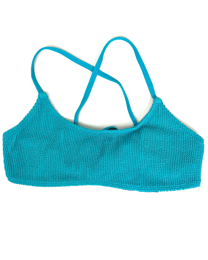 Teal Textured Bikini Top - XS - XXL