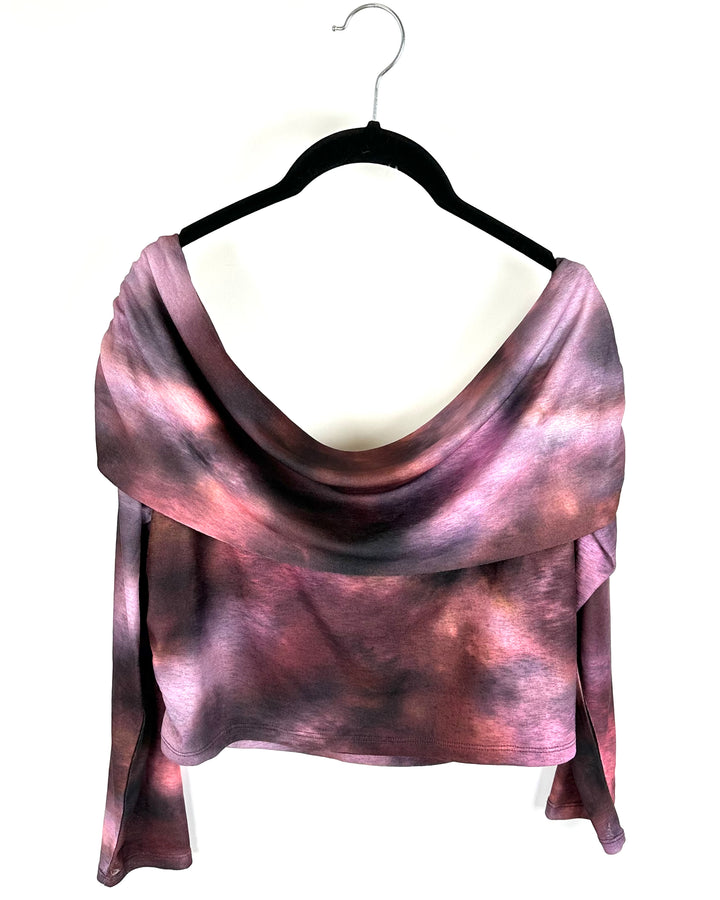 Magenta Multi-Color Off The Shoulder Mesh Top - Medium And Extra Large