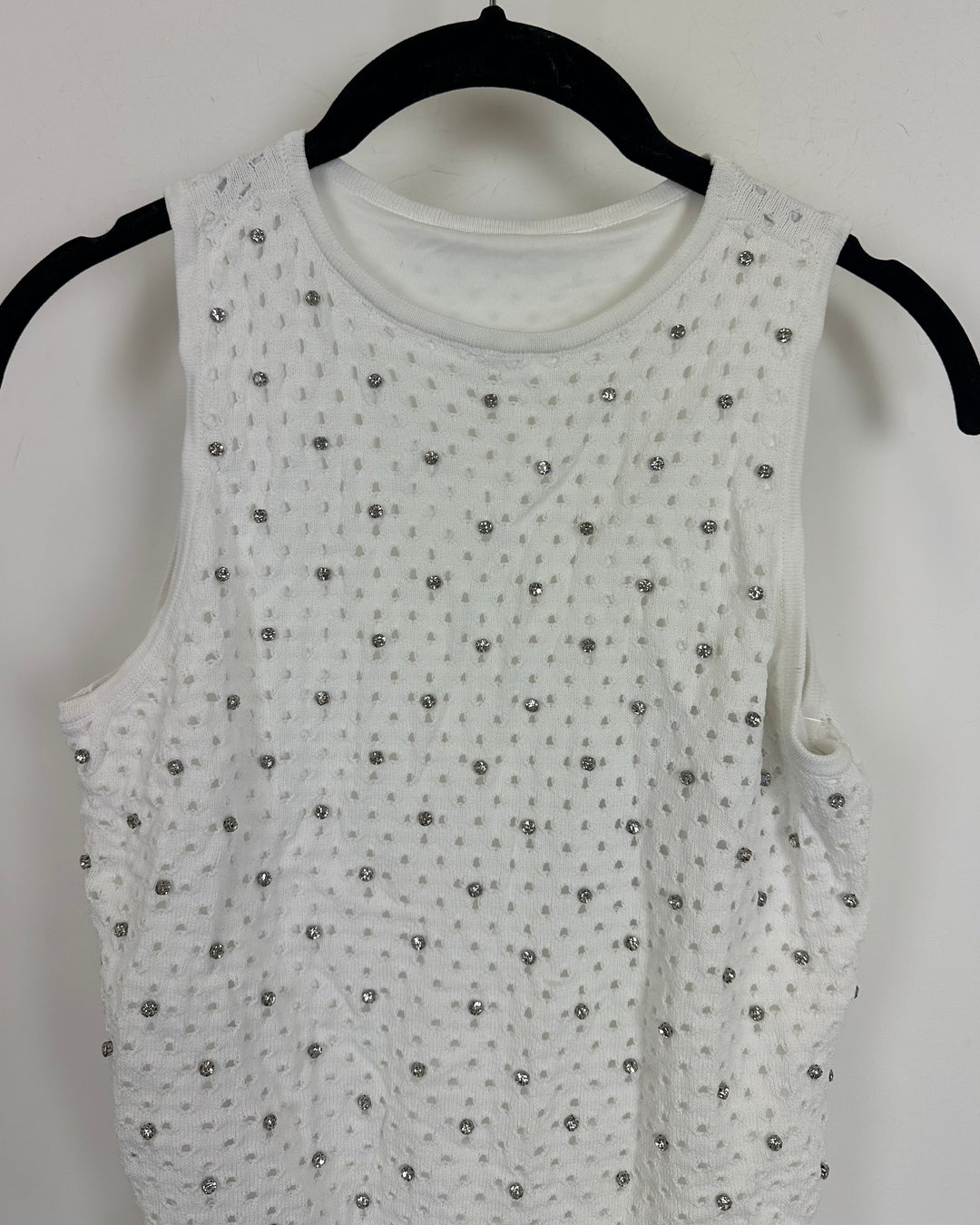 White Rhinestone Tank Top - Size 4/6