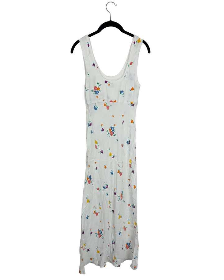 Sheer White Floral Dress - Size 00/0 and 2/4