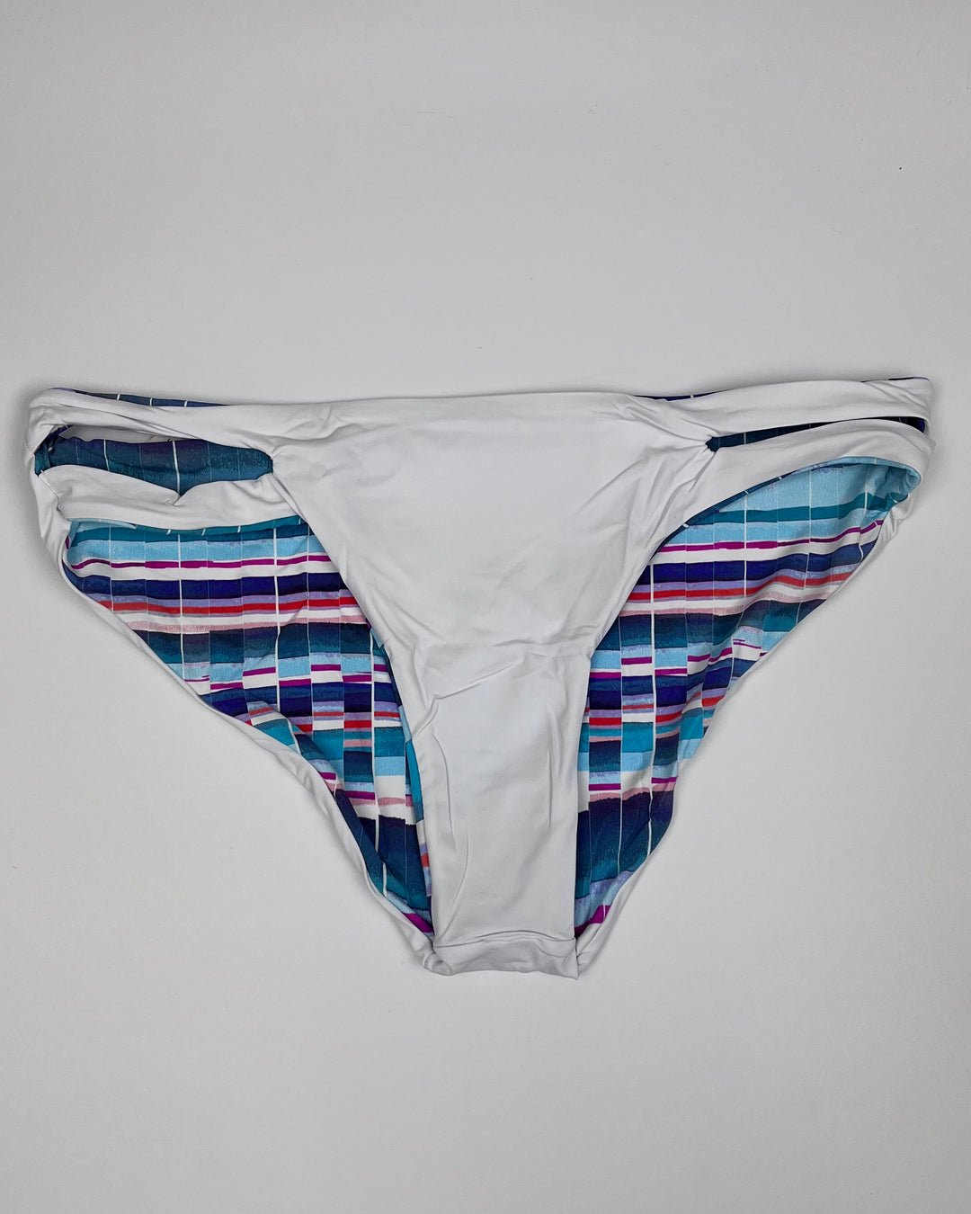 Watercolor Blue Side Cut Out Bikini Bottom - Small and Large