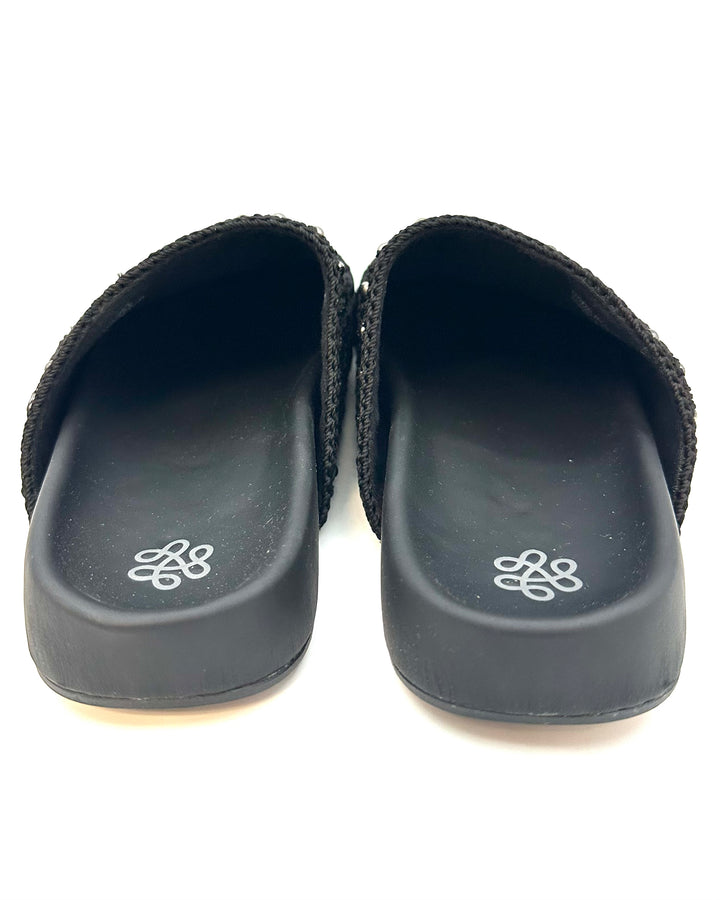 Black Crochet & Silver Clogs - Size 8, 9 and 10