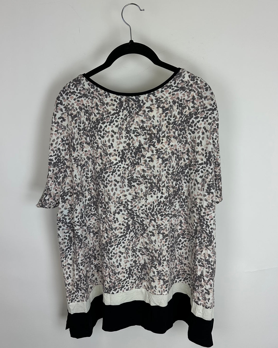 Gray and Pink Abstract Sleep T-Shirt - 2X