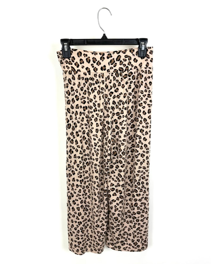 Leopard Print Pajama Bottoms - Size 2/4