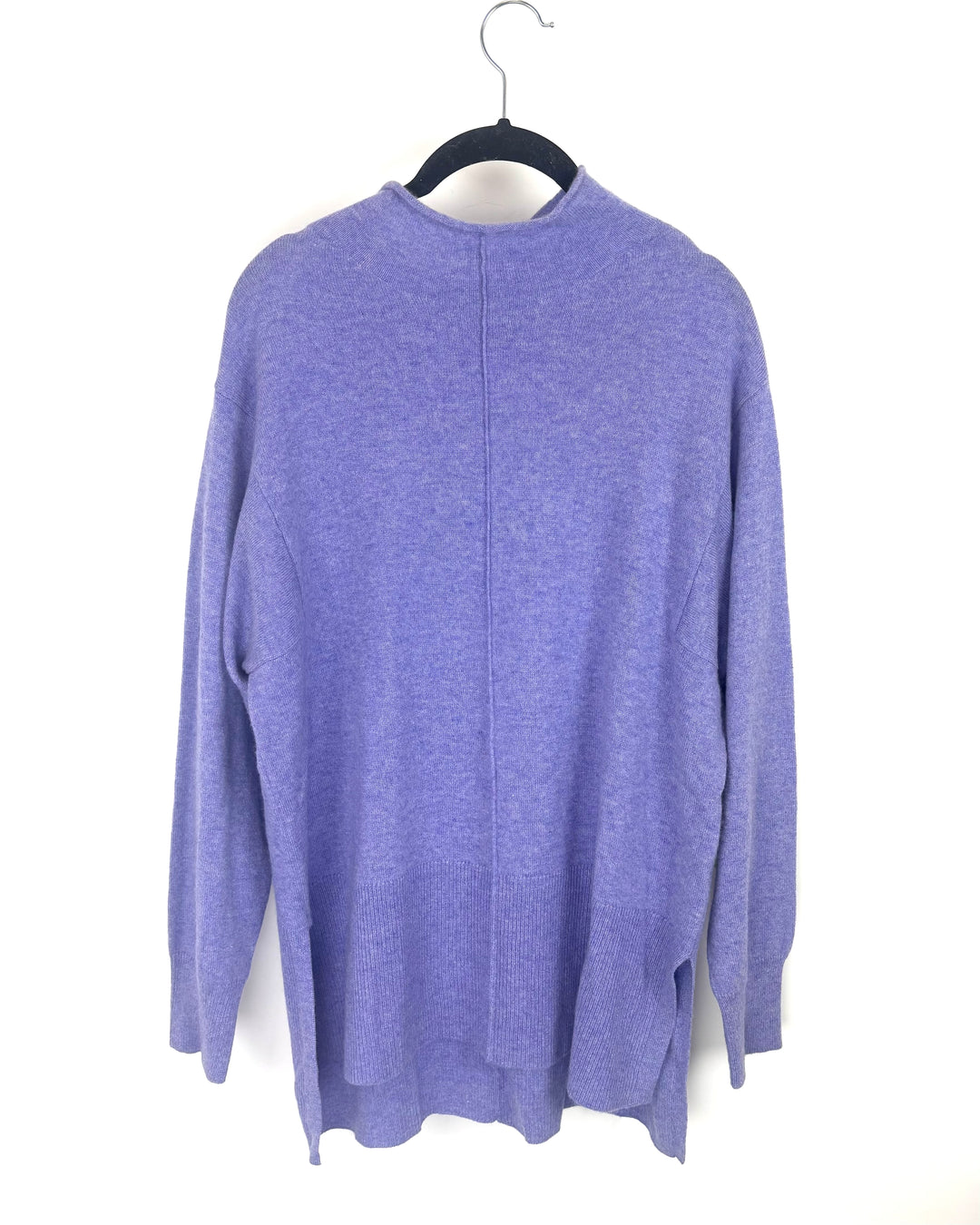 Purple Long Mock Neck Sweater - Medium