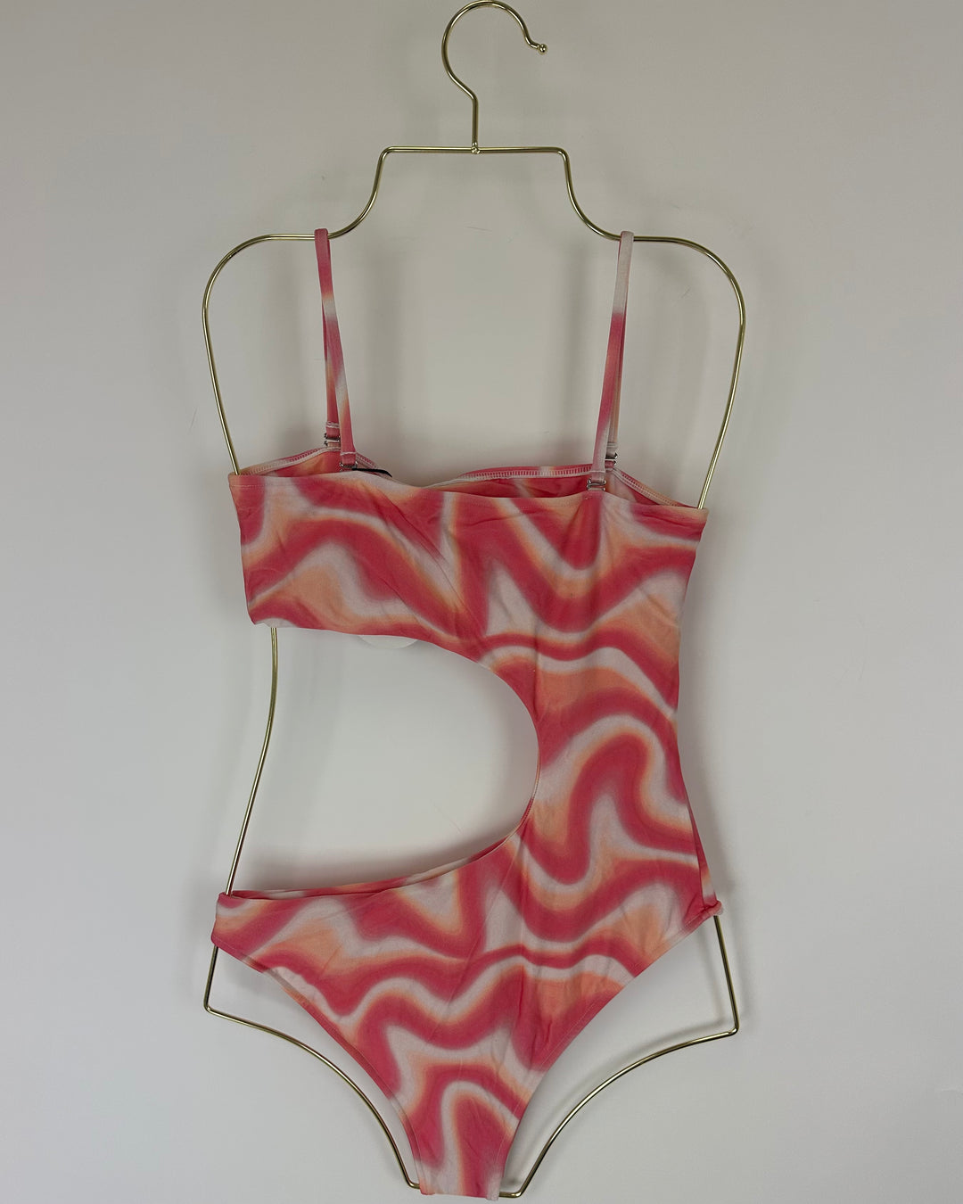 Pink Cut Out One Piece Swimsuit - S, M, L, XL, XXL