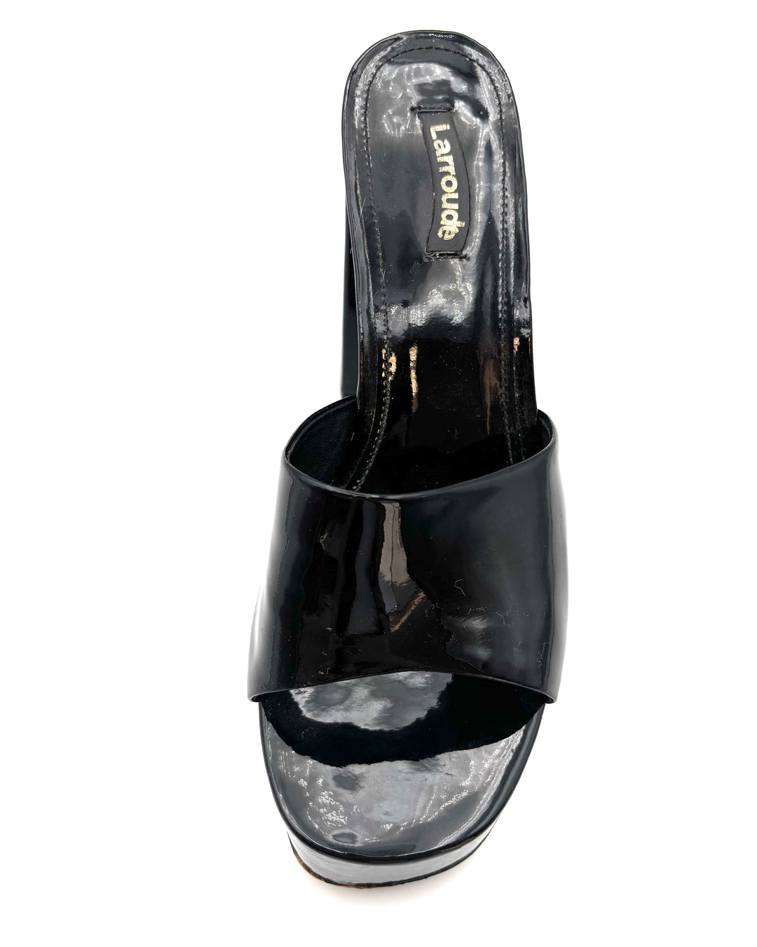 Larroude Black Platform Mule - Size 8