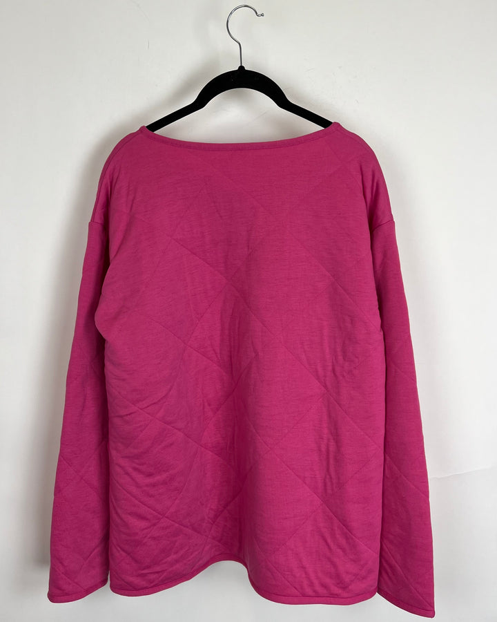 Pink Quilted Cardigan - Size 6/8