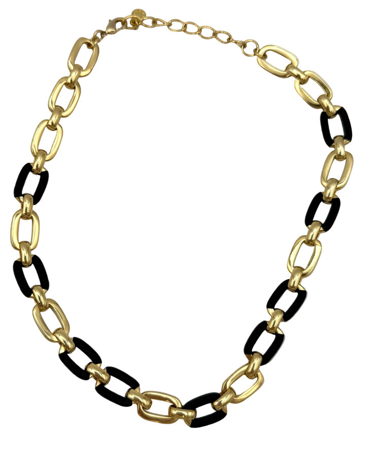 Black & Gold Chain Necklace