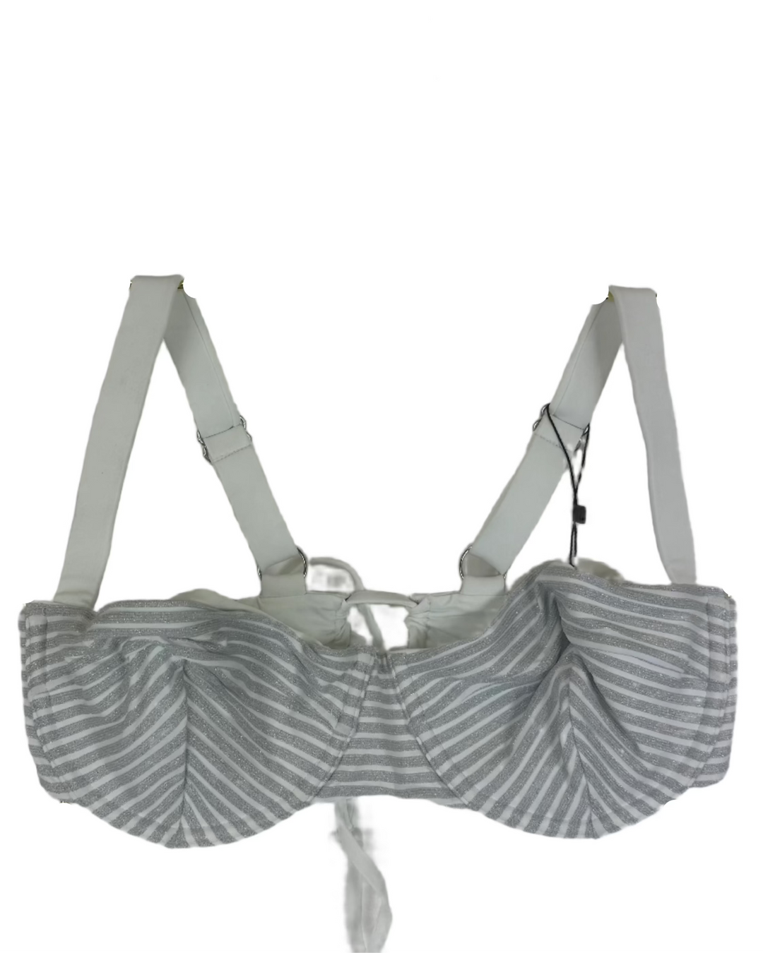 Metallic Silver Underwire Bikini Top - XL, XXL, XXXL