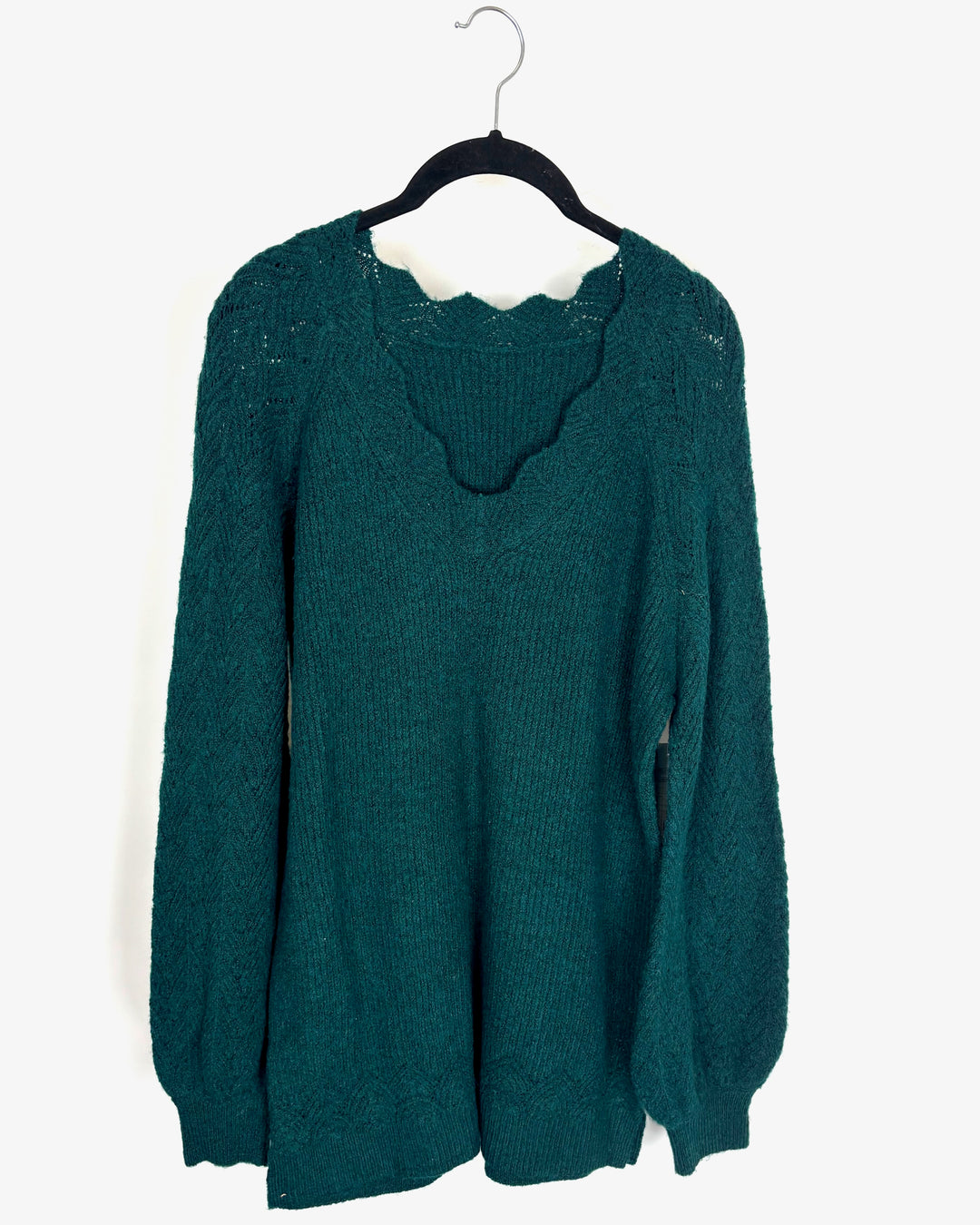 Teal Long Sleeve Knit Sweater - Size 6/8