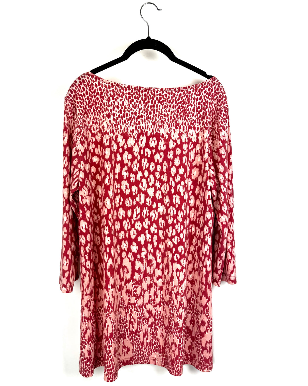 Pink Animal Print Long Sleeve Top- Size 8/10