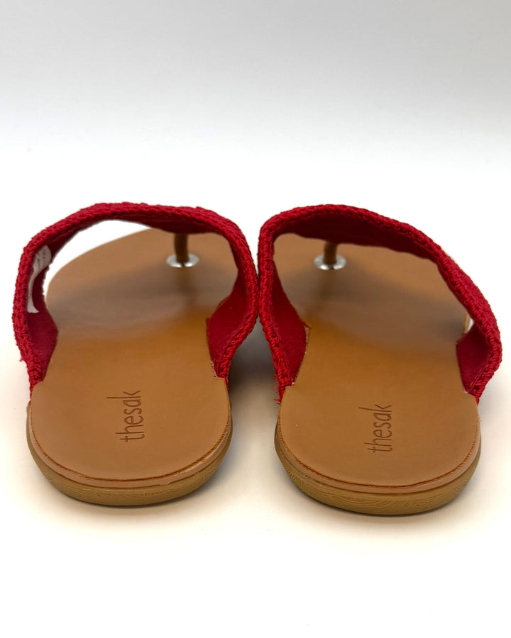 Red Crochet Sandals - Size 8