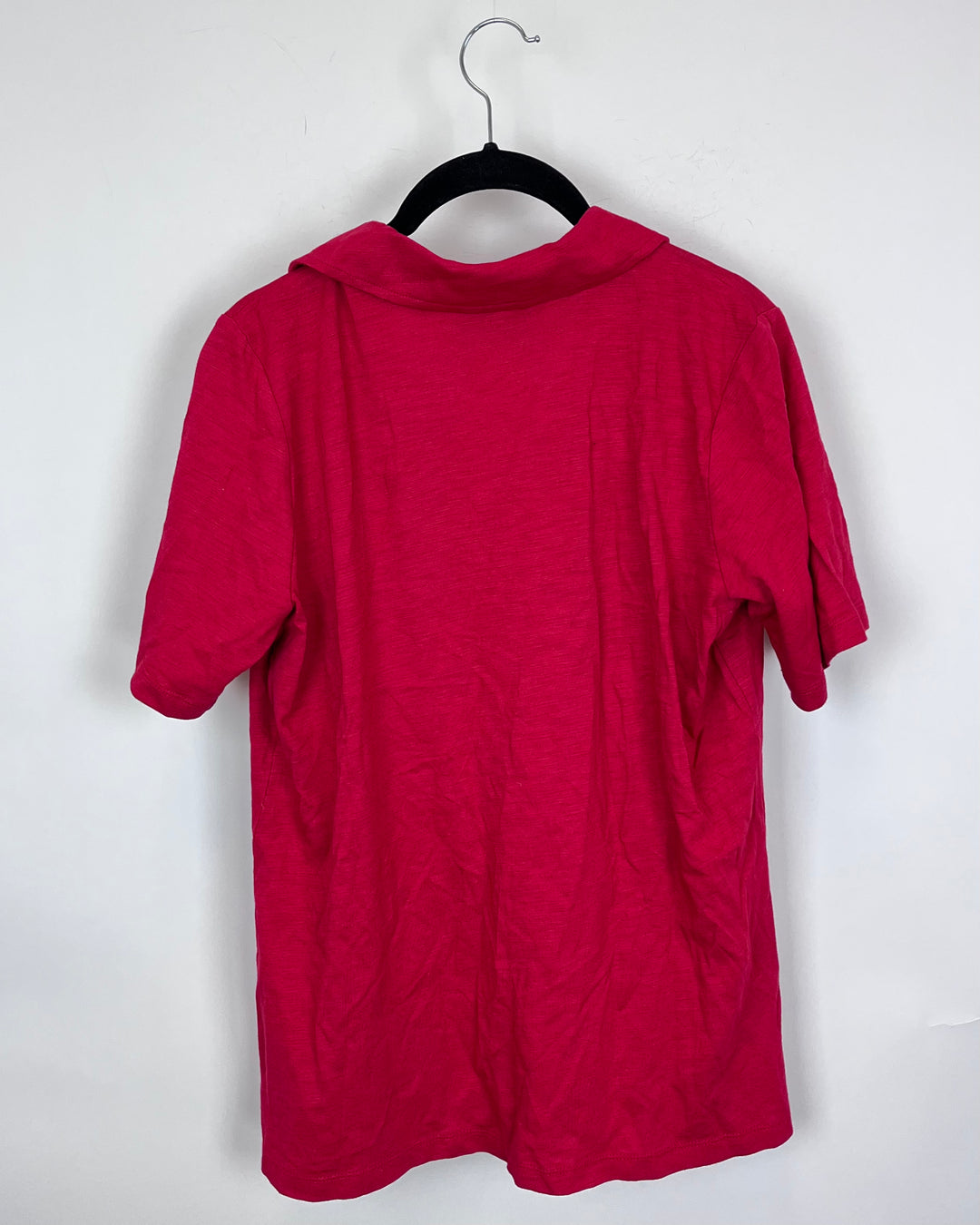 Red Collared Short Sleeve Shirt - Size 6/8
