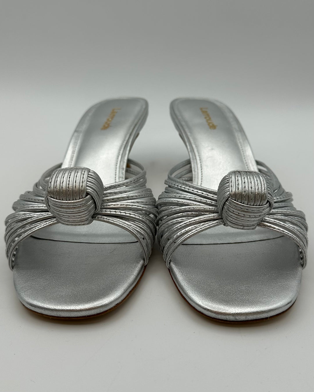 Silver Metallic Mule - Size 7