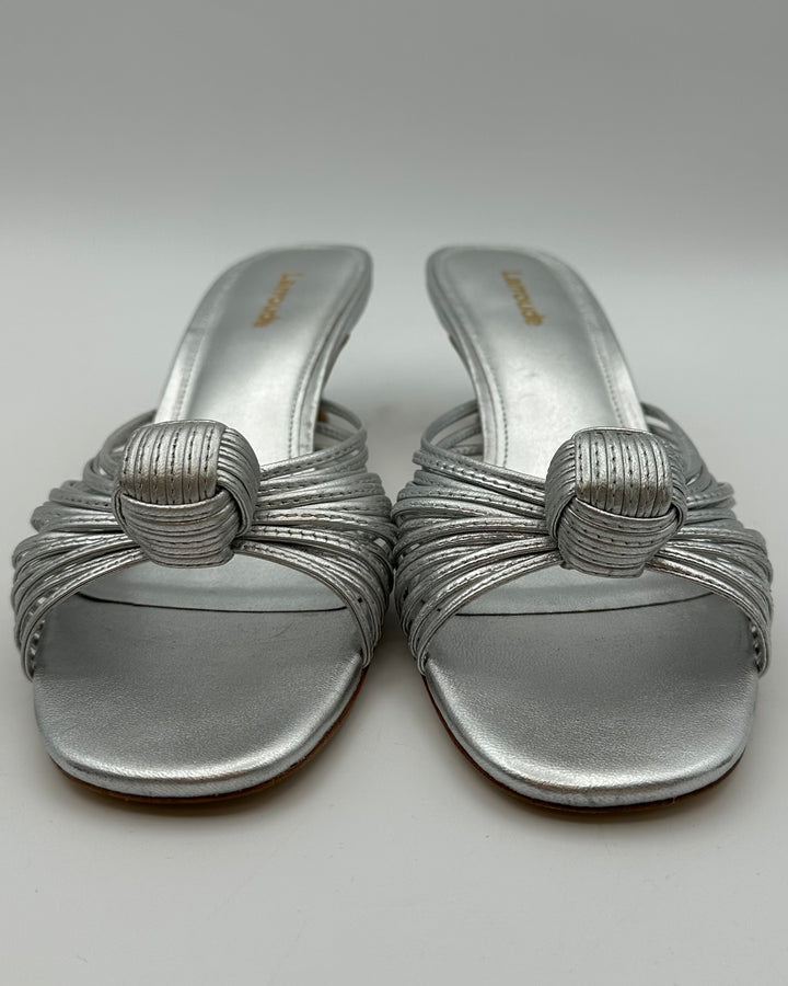 Silver Metallic Mule - Size 7