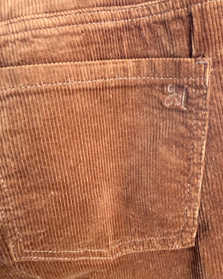 Terracotta-Brown Slightly Baggy Corduroy Pants - Size 4/6