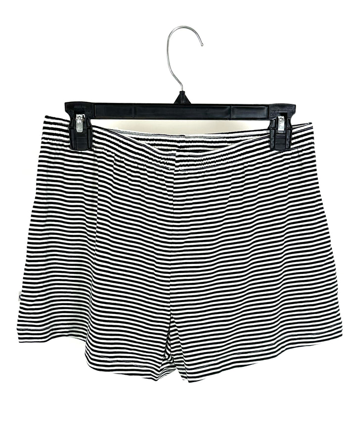 Black and White Pajama Shorts - Size 4/6