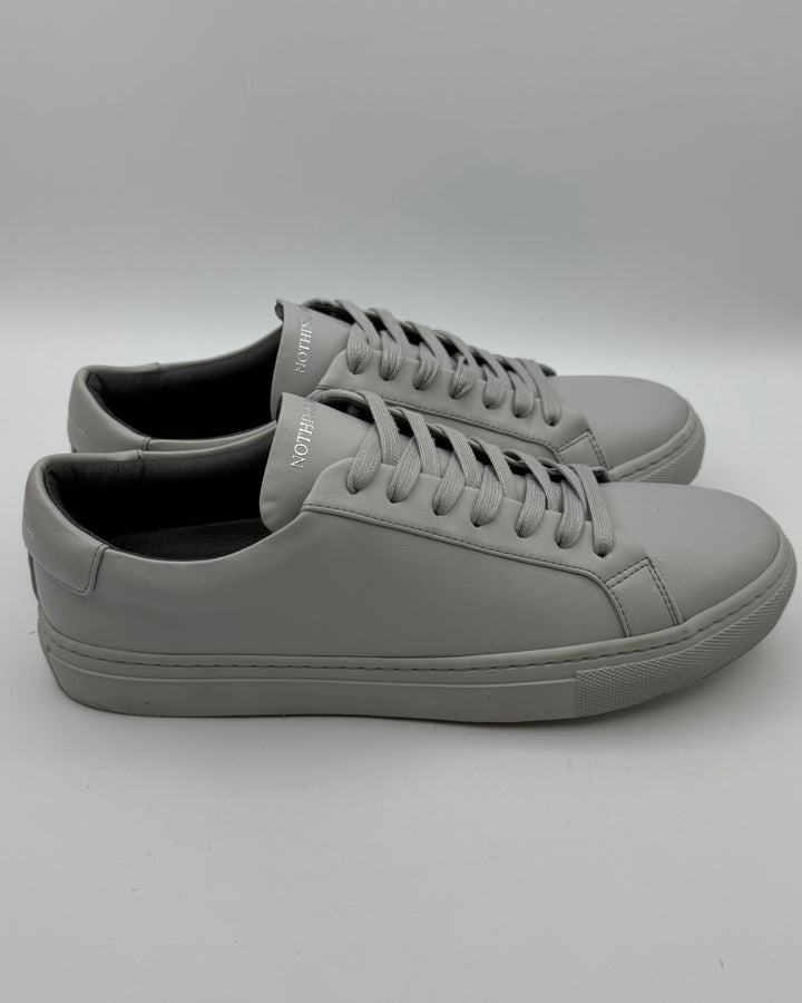 MENS Light Grey Leather Sneaker - Size 9.5/10