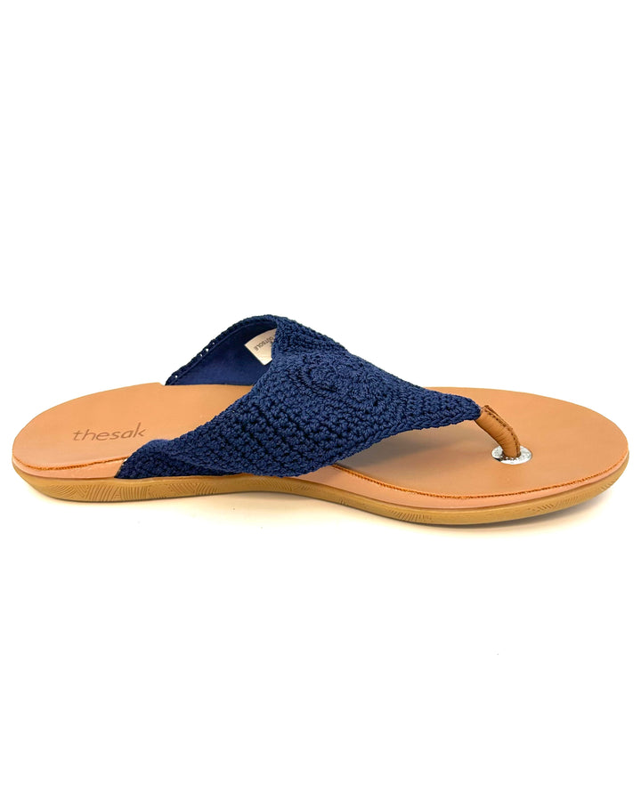 Navy Blue Crochet Sandals - Size 10