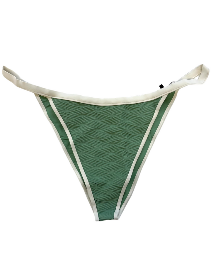 Olive Green Cheeky High Waisted Swim Bottom - Extra Extra Large