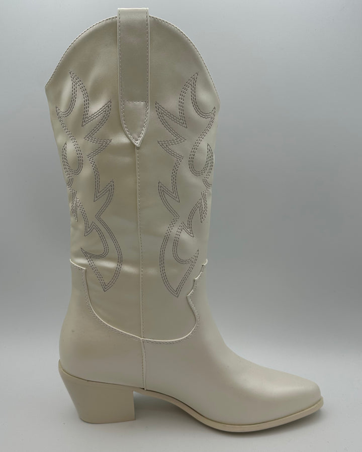 White Cowboy Boots - Size 7 and 9