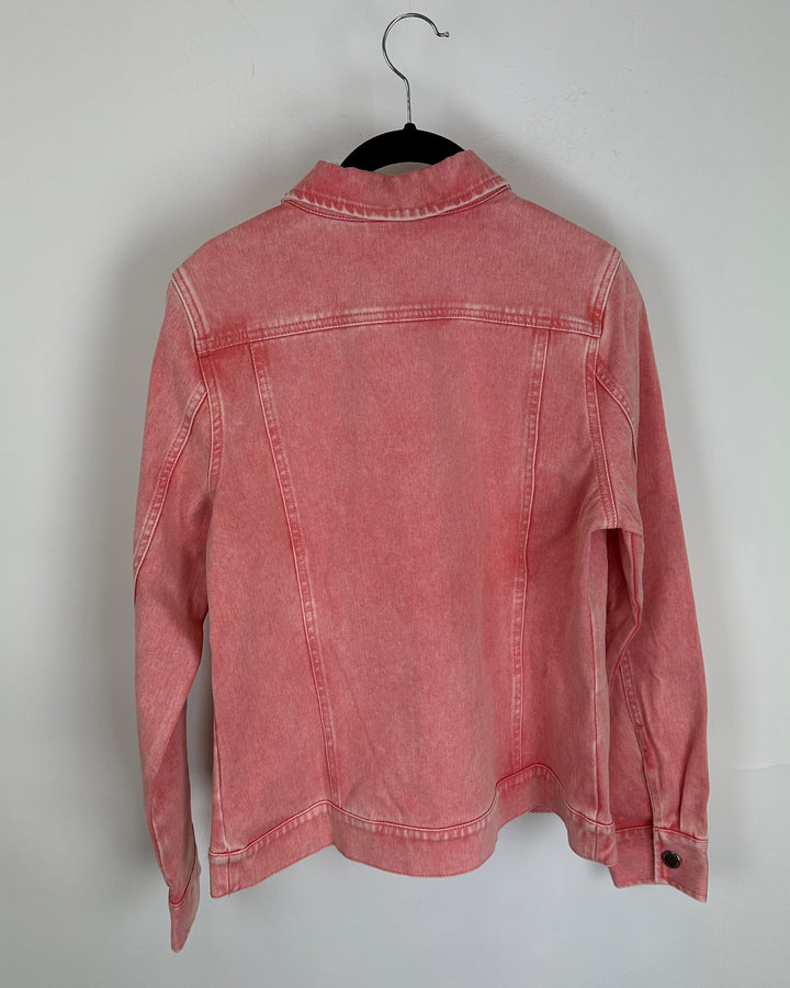 Pastel Orange Denim Jacket - Size 4/6