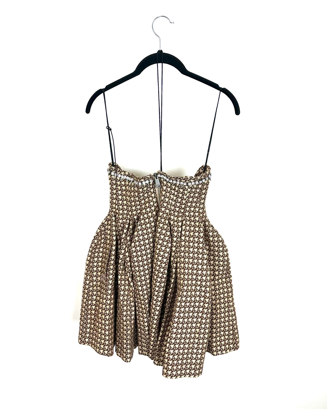 Patterned Rhinestone Peplum Top - Size 2