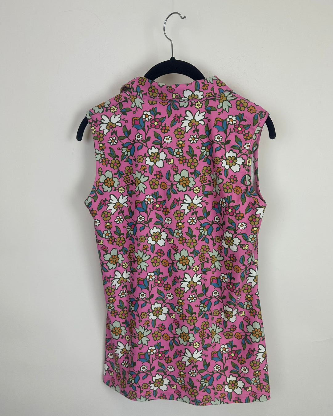 Candy Pink Floral Activewear Top - Size 2/4 and 4/6