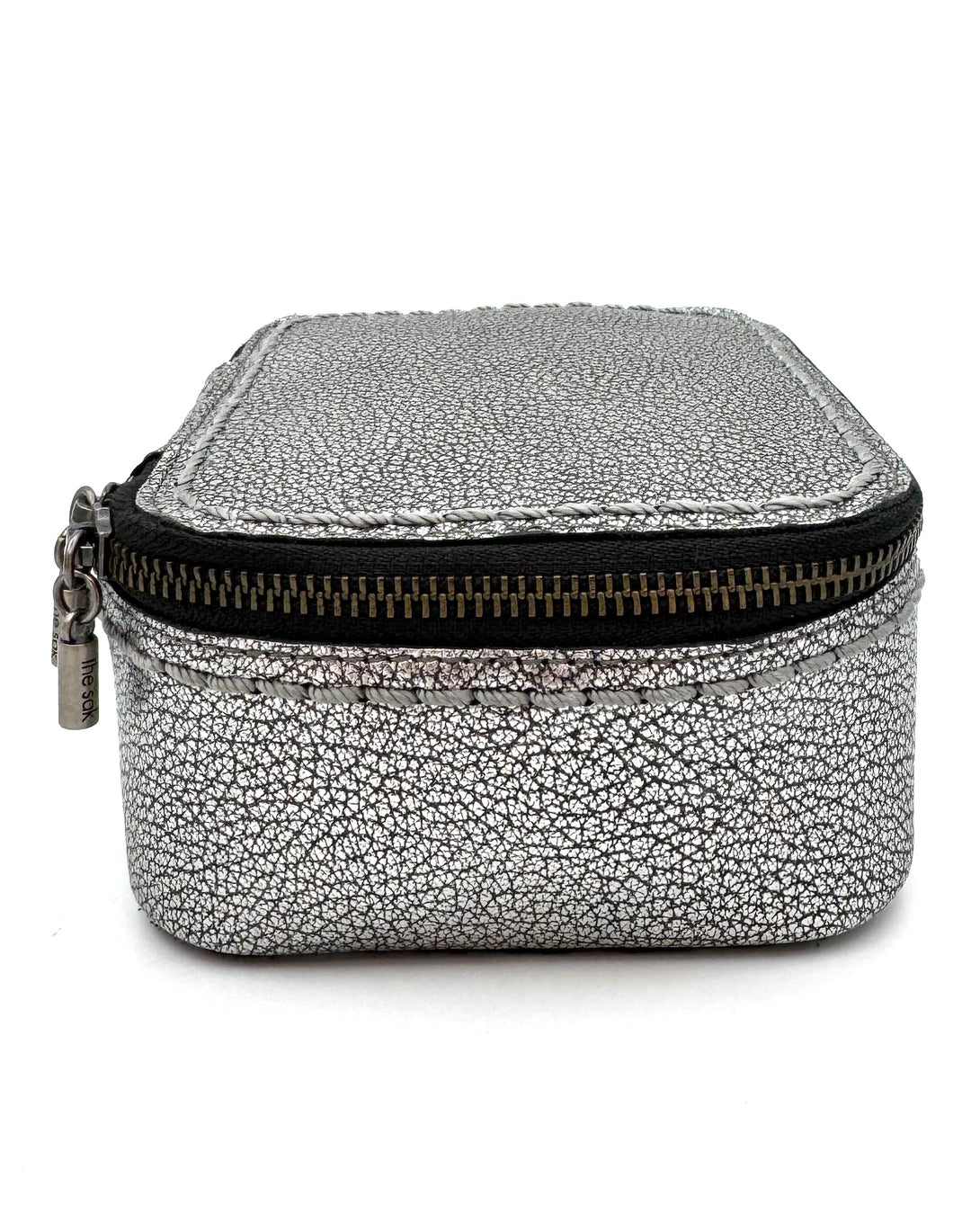 Cracked Silver Metallic Travel Case