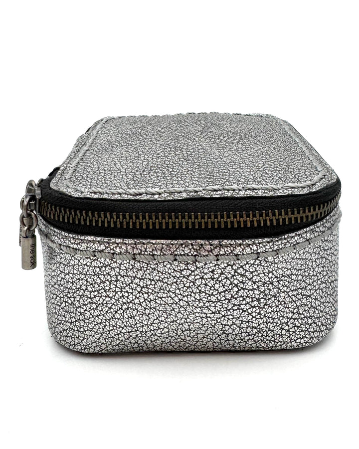 Cracked Silver Metallic Travel Case