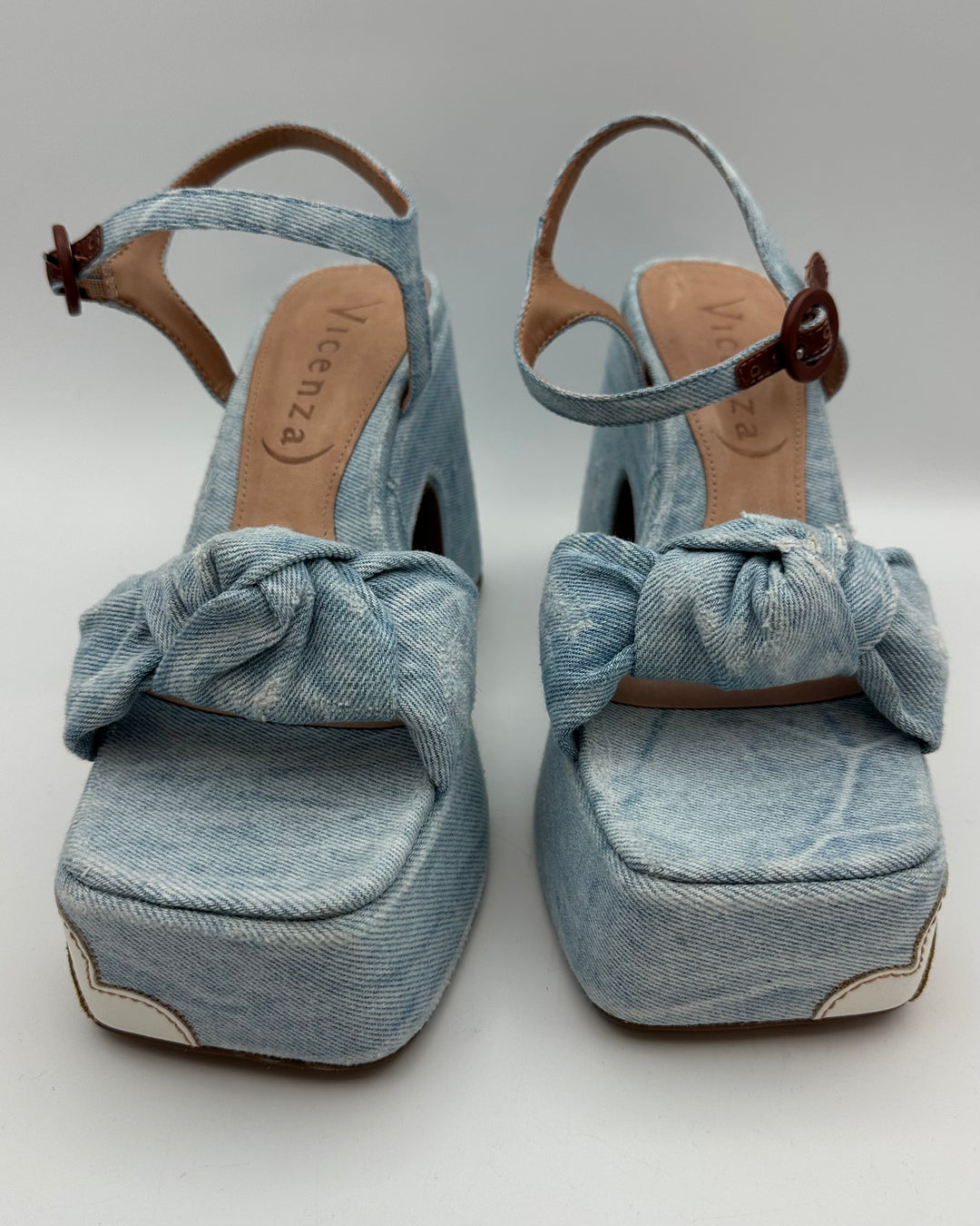 Vicenza Blue Denim Heels - Size 9