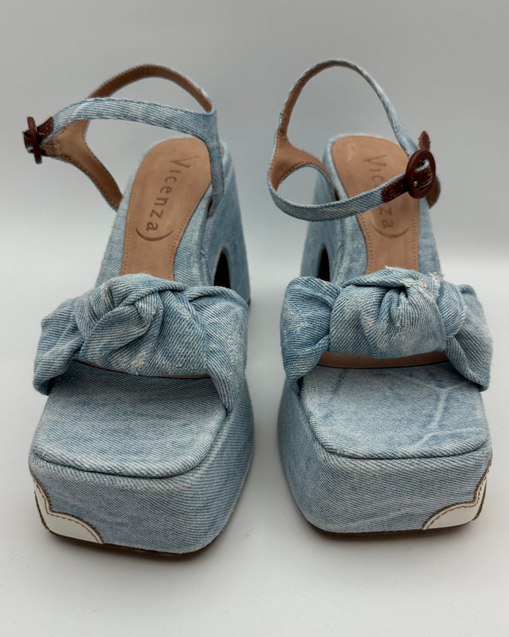 Vicenza Blue Denim Heels - Size 9