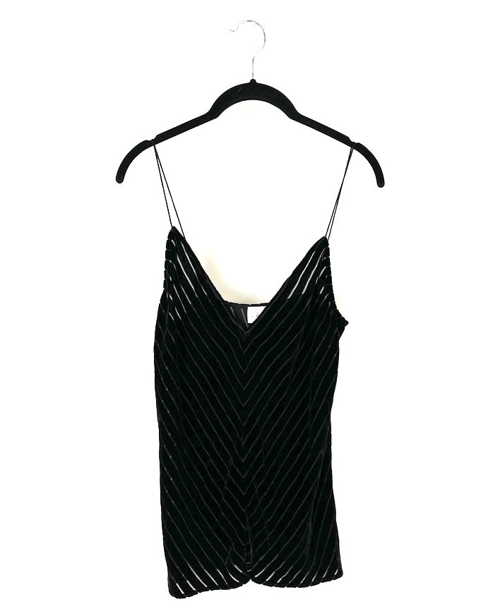 Black Velvet Chevron Tank - Size 4-6