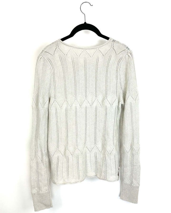 Gray Open Knit Sweater - Size 2/4