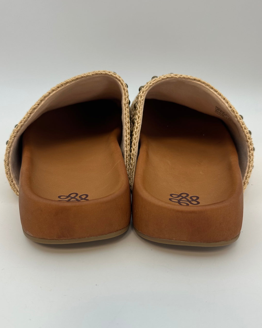 Tan Crochet & Gold Clogs - Size 8 and 10