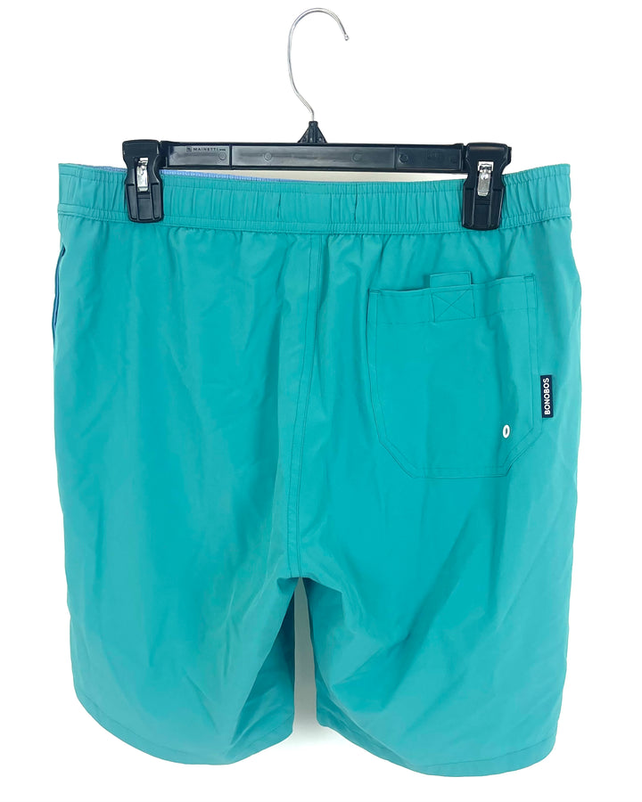 MENS Teal Swim Shorts - Medium