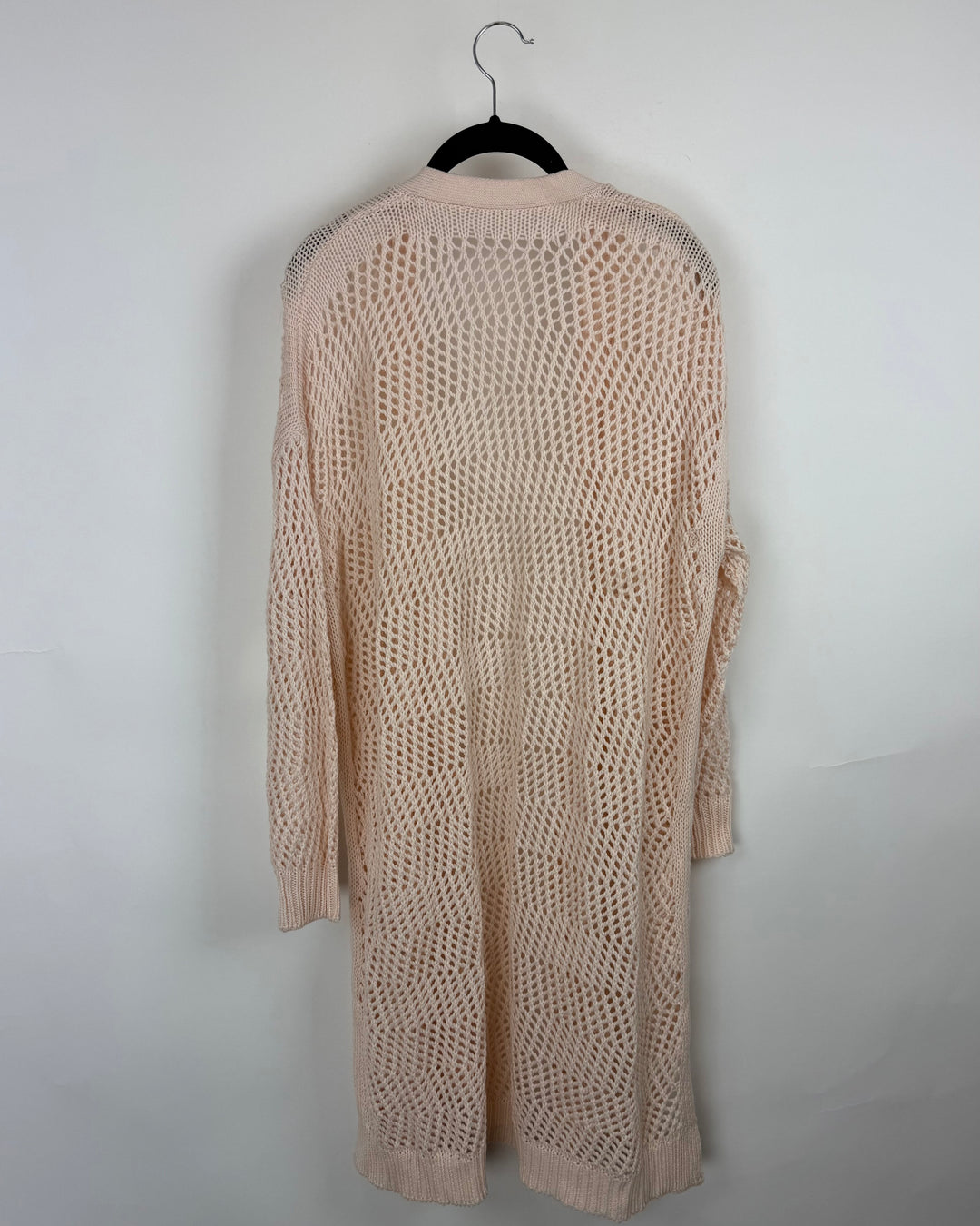 Pink Crochet Cardigan - Large