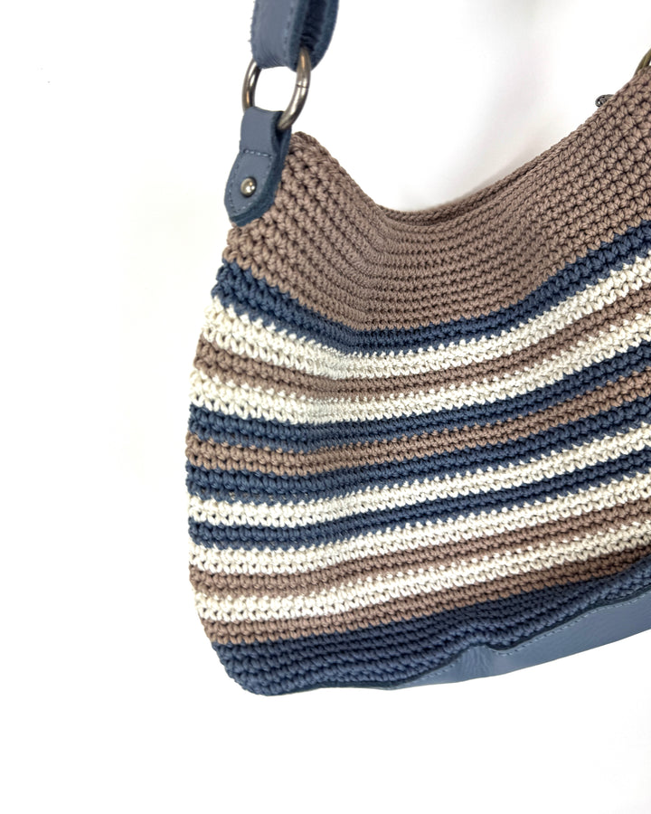 Multicolor Striped Crochet Crossbody Bag