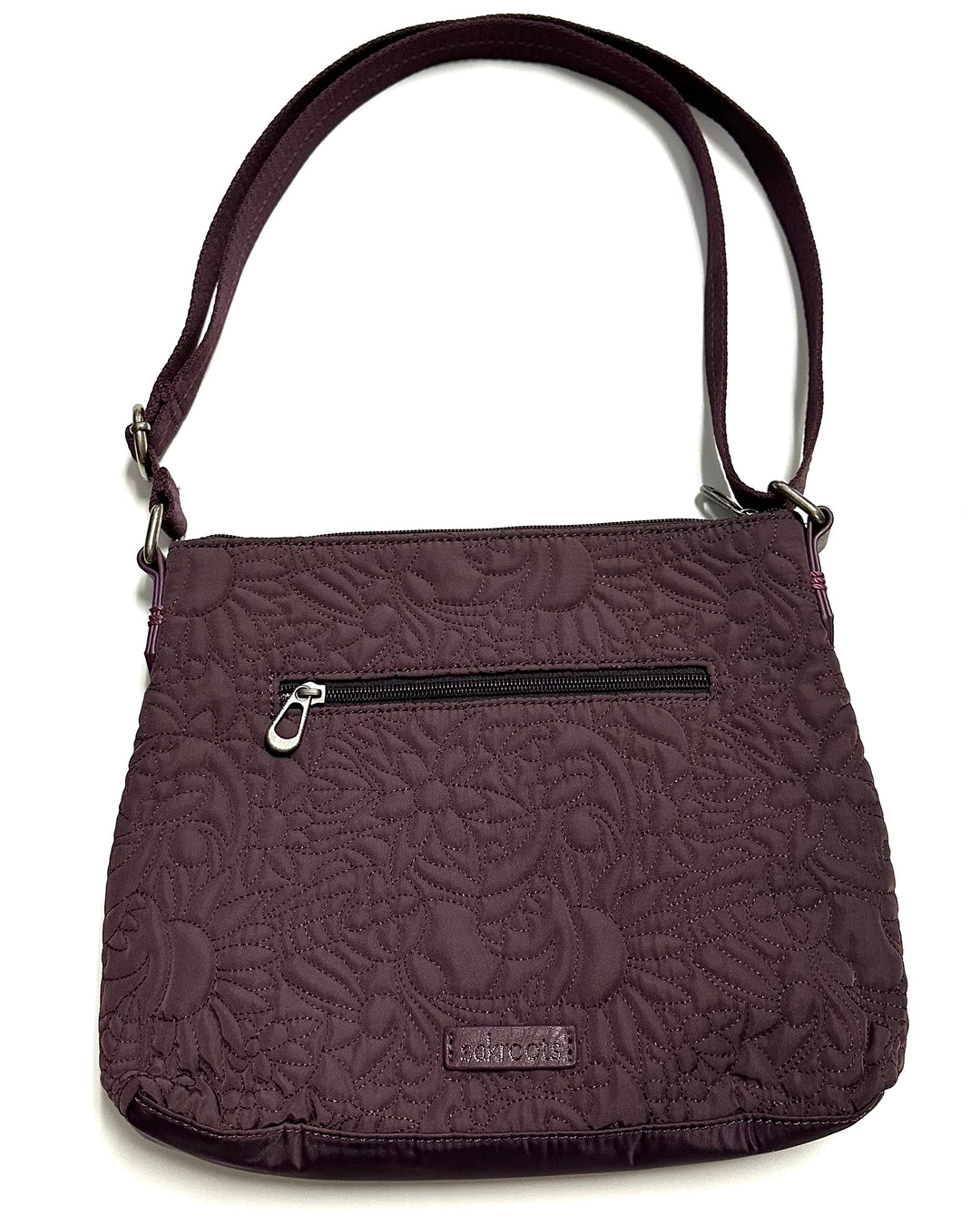 Plum Double Zipper Bag