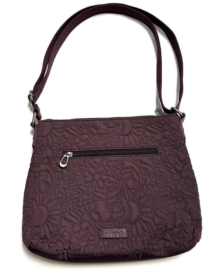Plum Double Zipper Bag