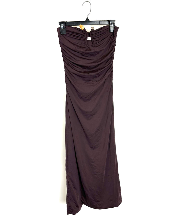 Kookai Brown Strapless Dress - Size 4