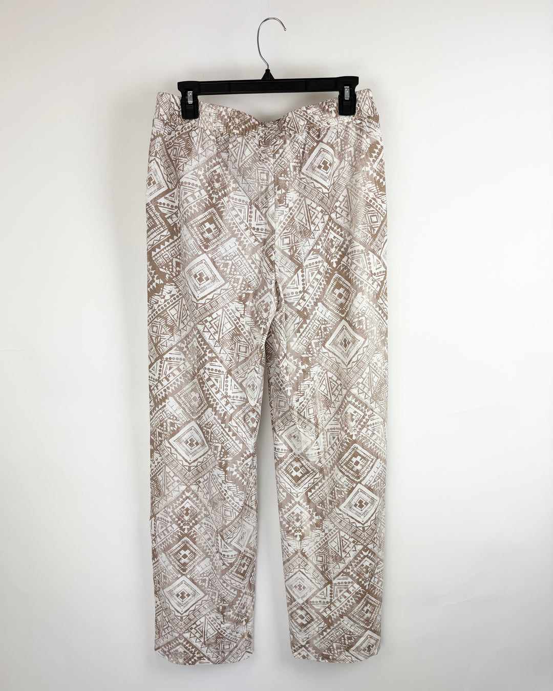 Light Brown Flowy Printed Pants - Size 6/8