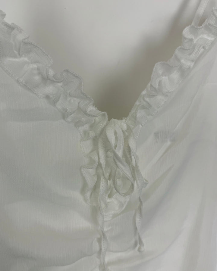 White Ruffle Dress - Size 2/4